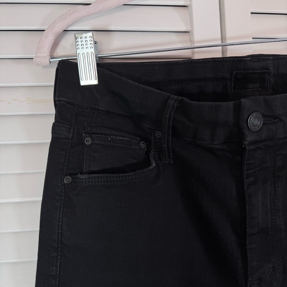 Mother The Looker Not Guilty Black Jeans Mid Rise Skinny Size 28 - Picture 8 of 13